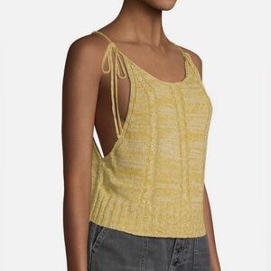 Free People Yellow Tank Top